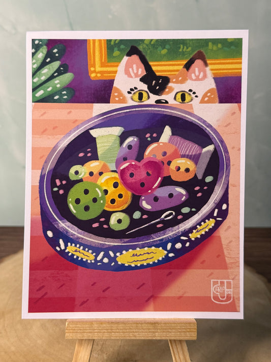 Button Bin Cat